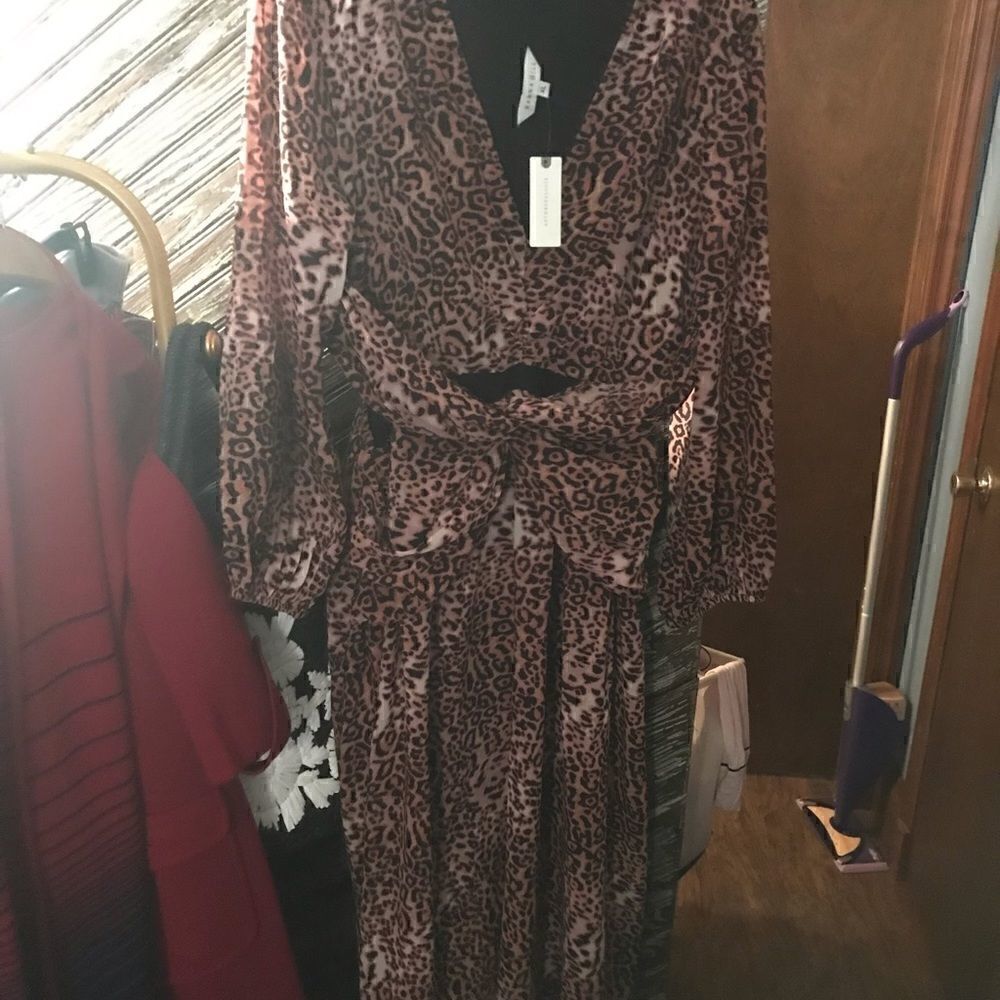 Ranna Gill leopard cut out dress NWT - Picture 3 of 9